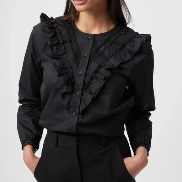 The Shirt Rochelle Behrens The Lindsay Shirt Black - Picture 1 of 9